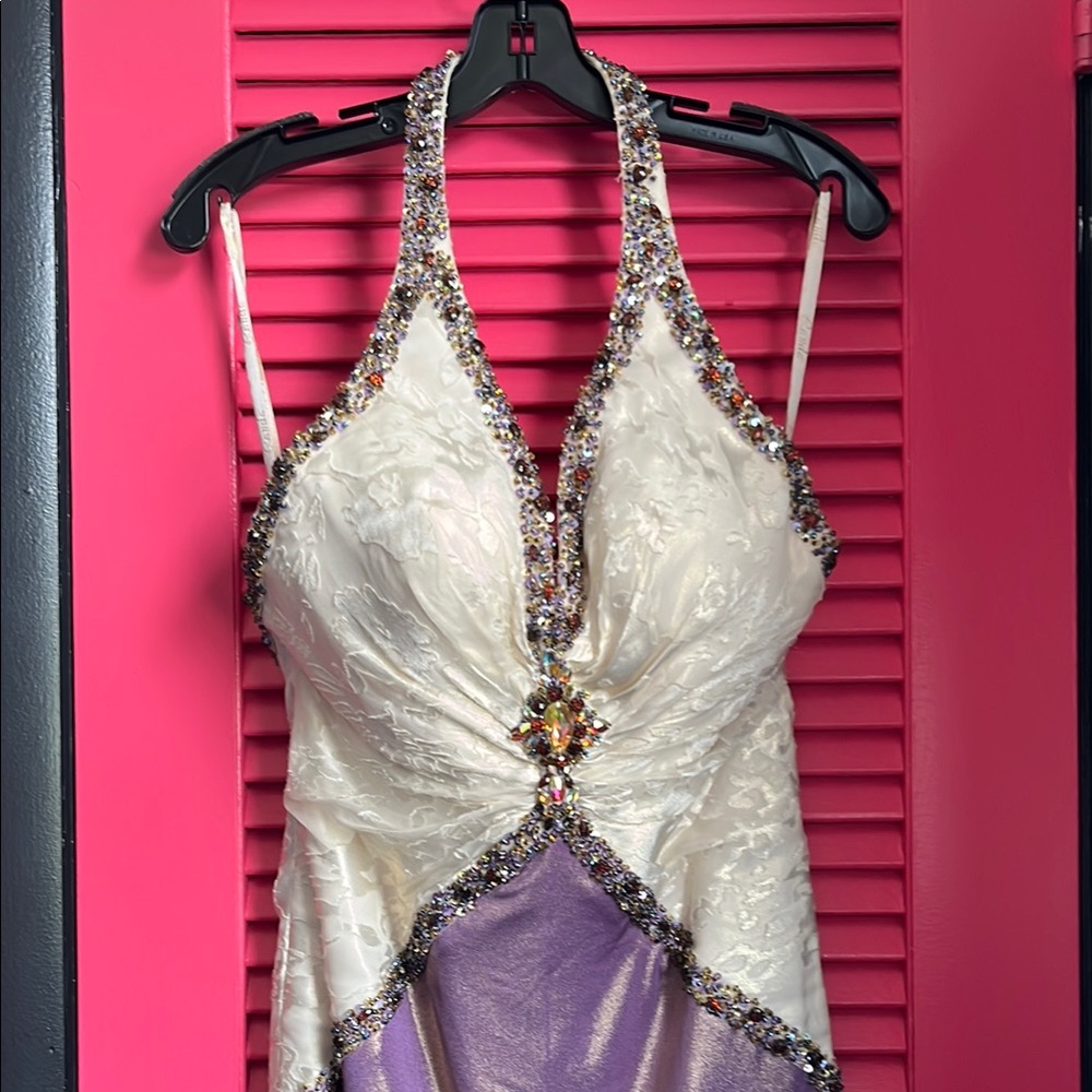 Elegant Beaded Halter Dress